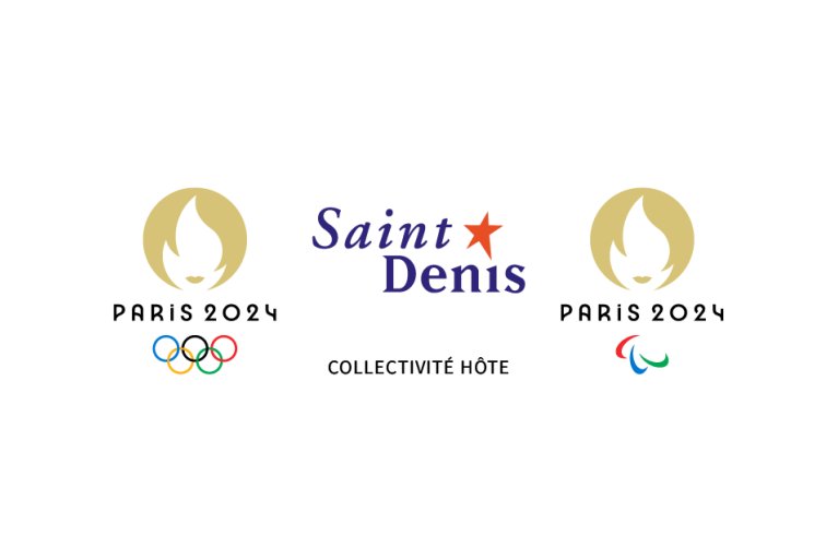Logo des Jeux Olympiques et Paralympiques entourant le logo de la ville